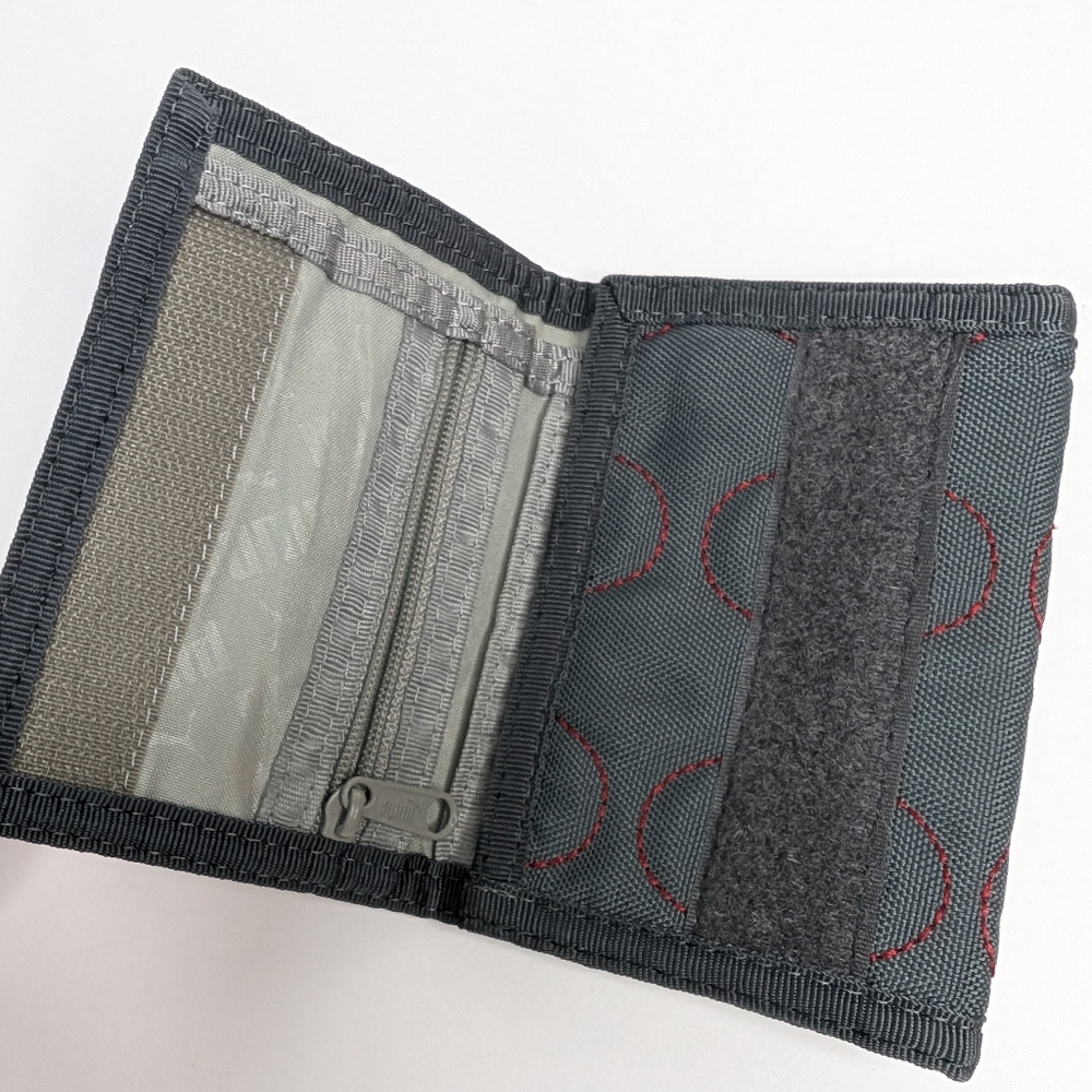 Puma Soft Grey Red Wallet Velcro Hook And Loop Mens One Size Retro - Picture 4 of 8
